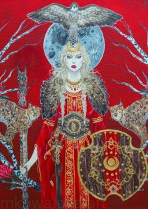 Plakat A4 - Freja Freya nordycka bogini wojny i miłości