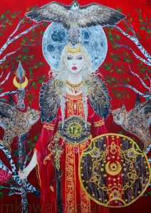 Plakat A4 - Freja wersja 2, nordycka bogini miłości i wojny