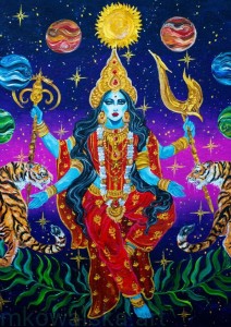 Plakat A4 - Kali, hinduska bogini czasu, śmierci i porządku kosmicznego