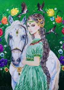 Plakat A4 - Vesna, południowosłowiańśka bogini wiosny i piękna