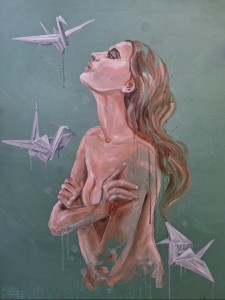 Obraz oryginalny Niewypowiedziane słowa 100x80cm