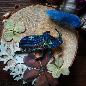 Broszka - kosmiczny żuczek