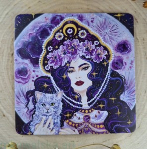 Podkładka pod kubek - Zorza Nocna 9x9cm