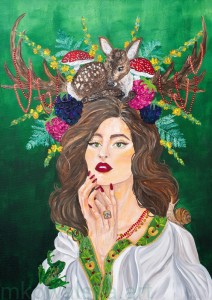 Plakat A3 - Dziewanna z sarenką