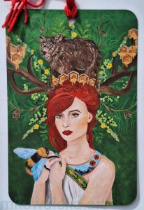 Zakładka do książki słowiańska: Dziewanna z Misiem