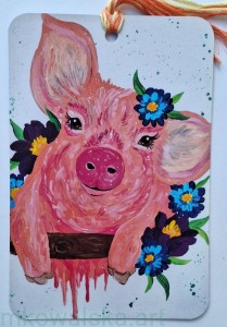 Zakładka do książki zwierzęta: Świnka