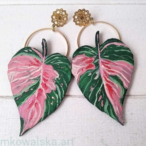 Kolczyki Philodendron Pink Princess