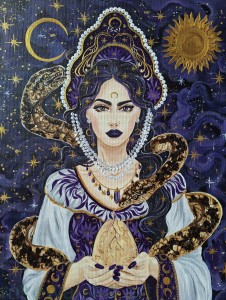 Obraz oryginalny Słowiański Zodiak: Żmij - Wężownik 60x50cm 2025