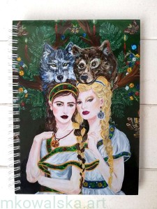 Notatnik A5 słowiański: Noc Kupały - Słowiańskie Święto Ludowe, Najkrótsza noc w roku, Wianki z kwiatów, Przesilenie letnie – Litha