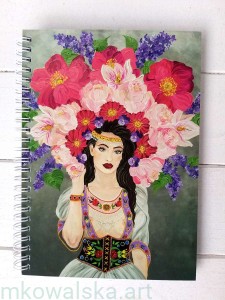 Notatnik A5 słowiański: Łada, ludowe bóstwo słowiańskie, bogini piękna i miłości. Freyja, Afrodyta