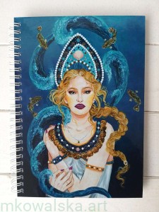 Notatnik A5 słowiański: Jurata, Jurate – Bogini Bałtyku, Syrenka z litewskich legend