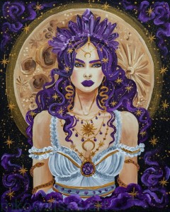 Plakat A4: Kryształowy zodiak - WĘŻOWNIK - AMETYST - ETER