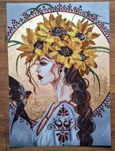 Plakat B2 70x50cm: Jaskółka siostra burzy - Glamour Slavic Folk