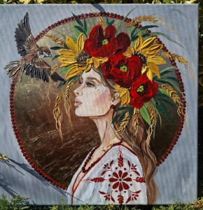 Obraz oryginalny: Ziarna od plew 50x50cm - Glamour Slavic Folk 2026