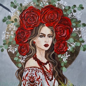 Obraz oryginalny: Siła we mnie 50x50cm - Glamour Slavic Folk 2026