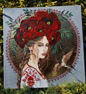 Obraz oryginalny: Idzie burza 50x50cm - Glamour Slavic Folk 2026