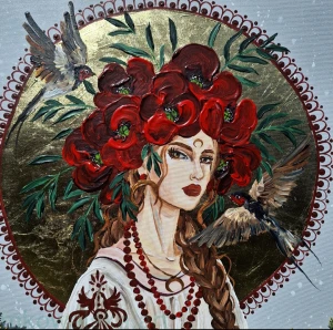 Obraz oryginalny: Nadzieja jutra 50x50cm - Glamour Slavic Folk 2026