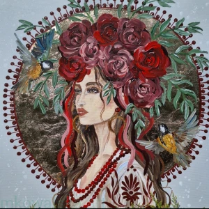 Obraz oryginalny: Powrót do domu 50x50cm - Glamour Slavic Folk 2026