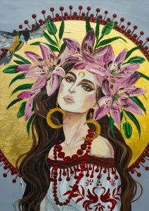 Plakat A4: W koronie mych marzeń - Glamour Slavic Folk