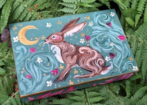 Szkatułka: Magiczny zając 19x12x6,2cm