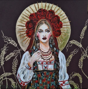 Obraz oryginalny: Pomiędzy na miedzy ROSARIUM 50x50cm 2026