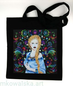 Czarna torba bawełniana słowiańska: Maryla