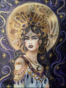 Obraz oryginalny: Kapłanka Bogini Hekate 40x30cm 2026