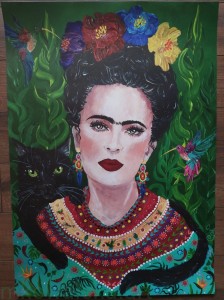 Plakat B2 - 70x50cm Frida z kotem
